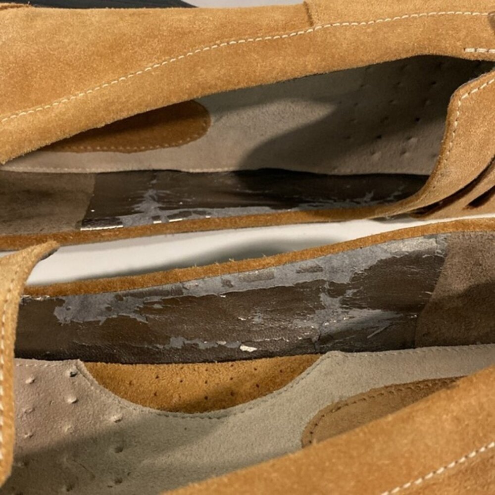 Women’s Tan Suede Penny Loafers - Picture 13 of 14